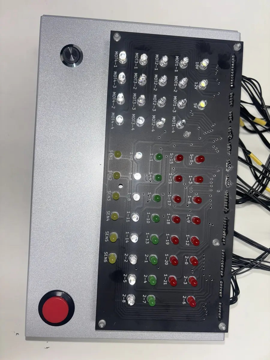 LED基板点灯検査治具の操作パネル