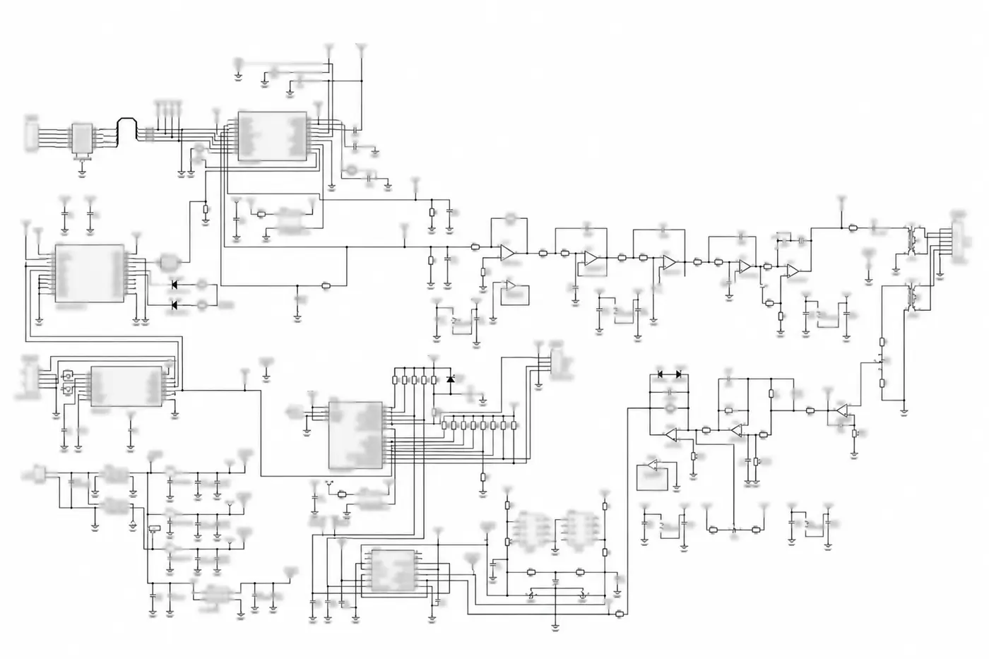 CADデータへトレースした回路図の匿名化画像